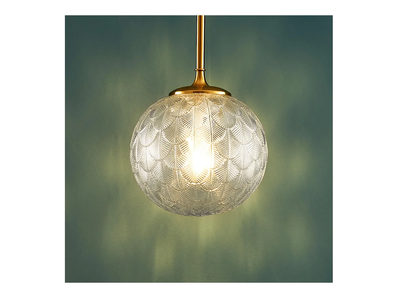 Suspension boule en verre graphique ultra décorative - Aquila