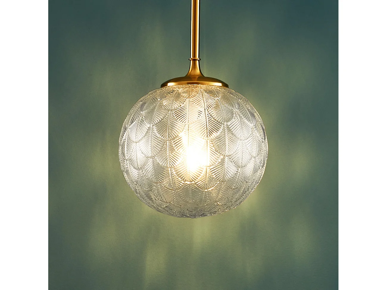 Suspension boule en verre graphique ultra décorative - Aquila