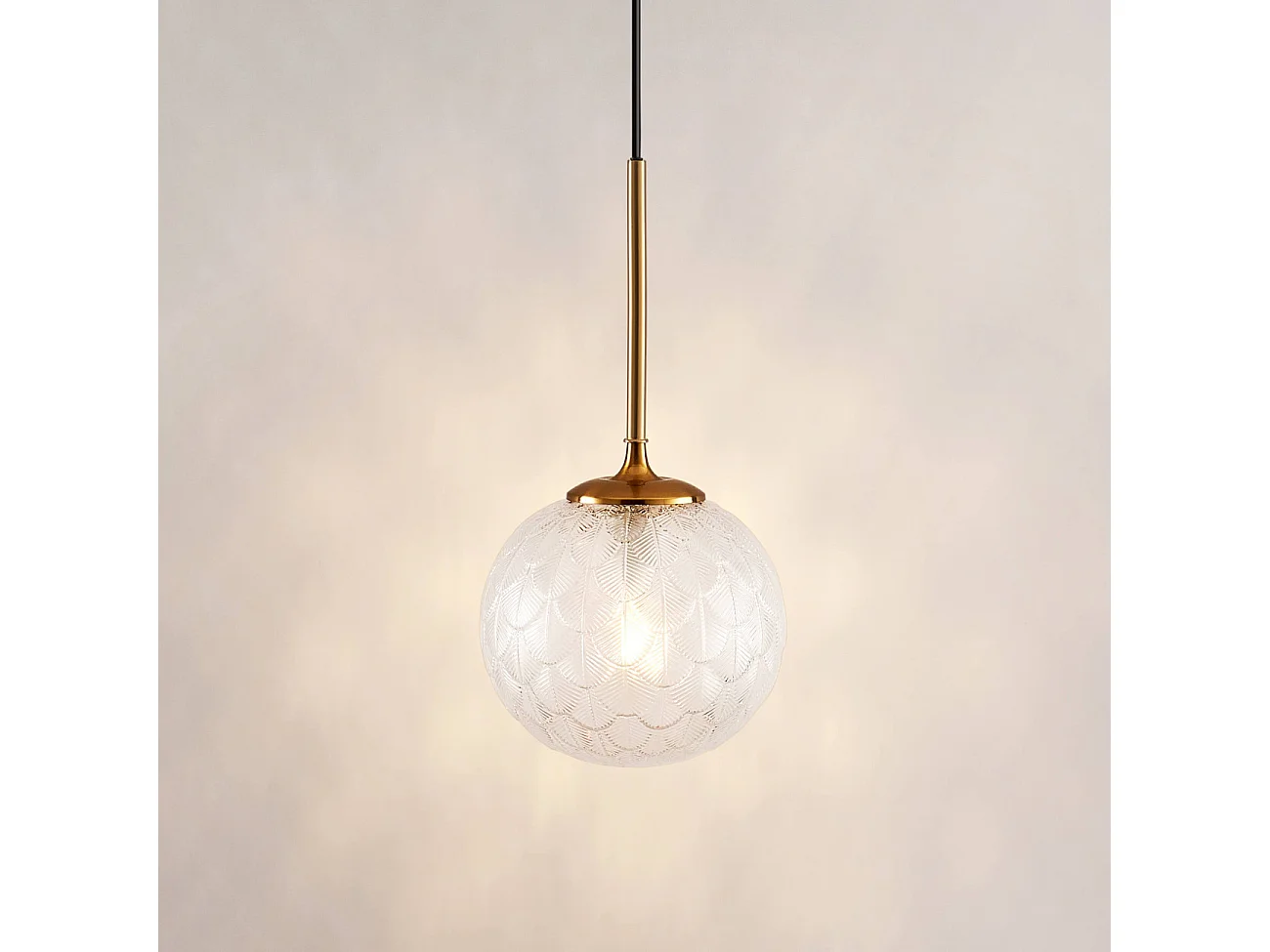 Suspension boule en verre graphique ultra décorative - Aquila