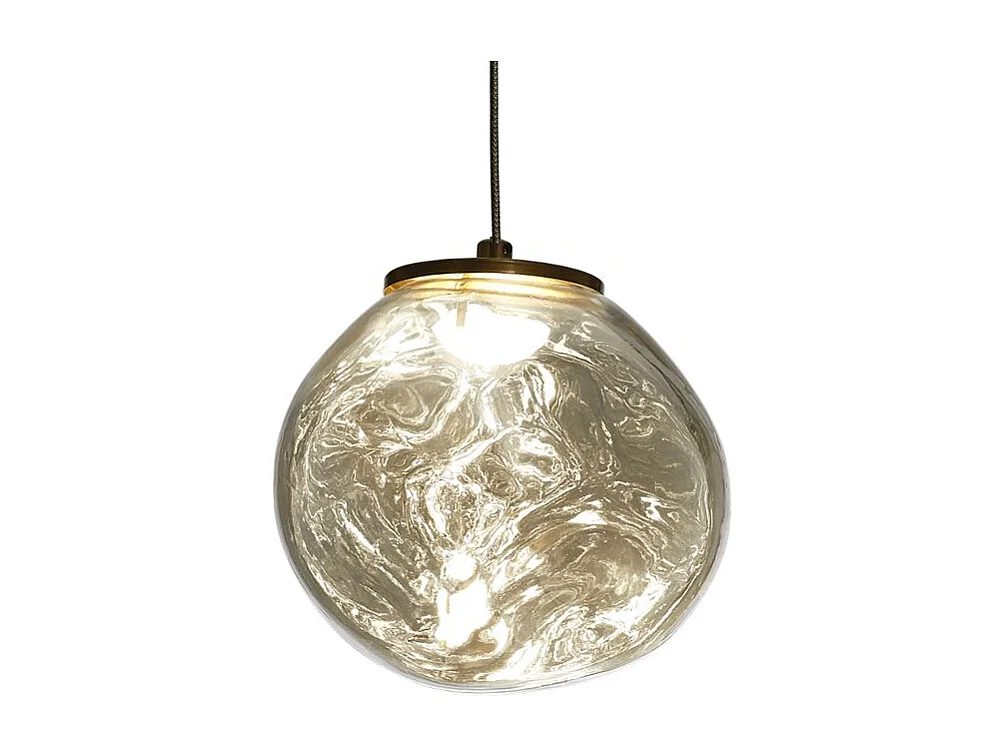 Suspension moderne verre fumé réfléchissant - Isotta