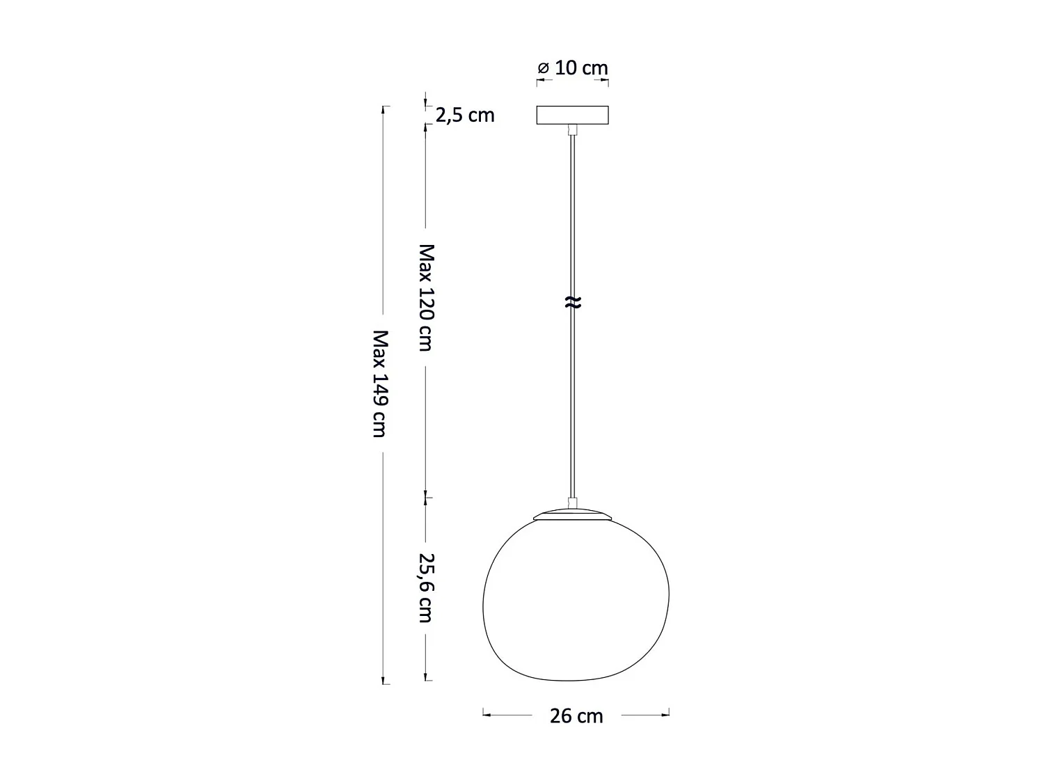 Suspension moderne verre fumé réfléchissant - Isotta
