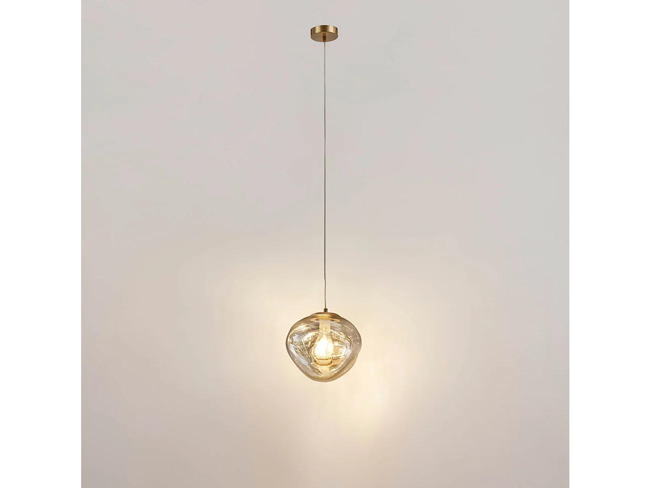 Suspension moderne verre fumé réfléchissant - Isotta