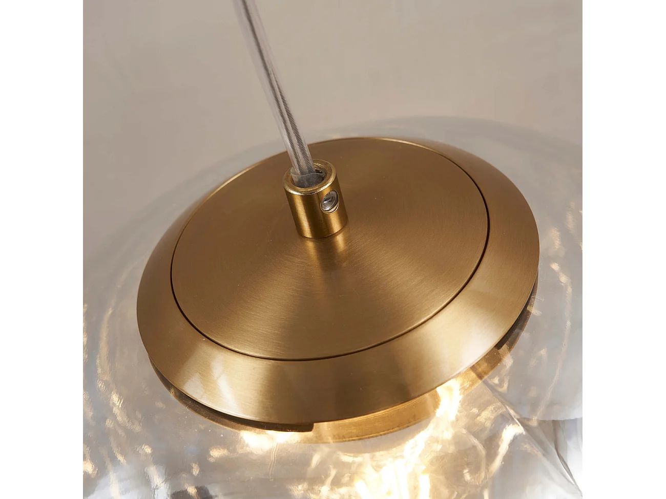 Suspension moderne verre fumé réfléchissant - Isotta