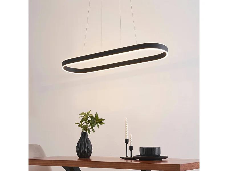 Suspension ultra design noir en LED - Apollo