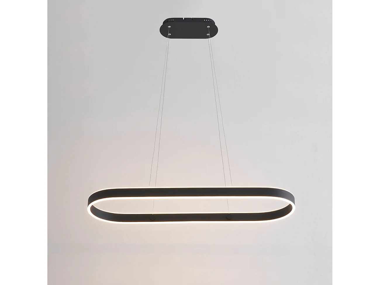 Suspension ultra design noir en LED - Apollo