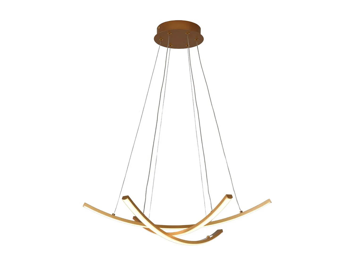 Suspension dorée LED design courbes croisées - Heidi