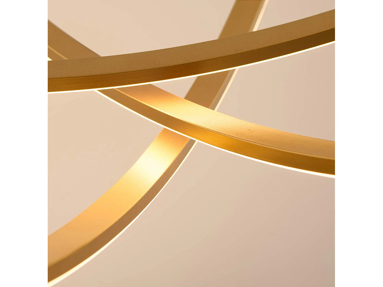 Suspension dorée LED design courbes croisées - Heidi