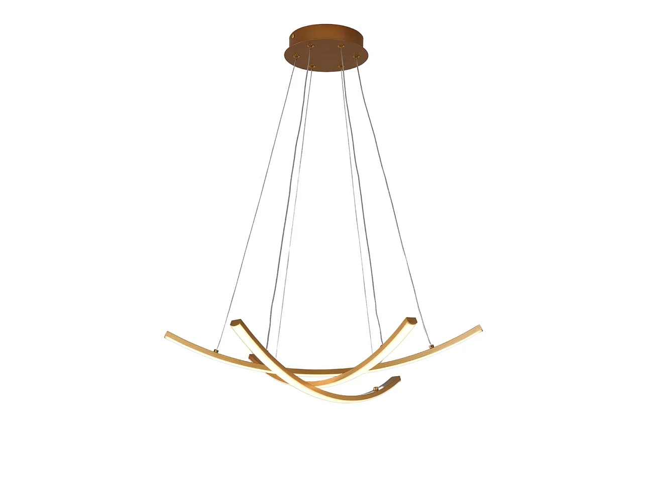 Suspension dorée LED design courbes croisées - Heidi