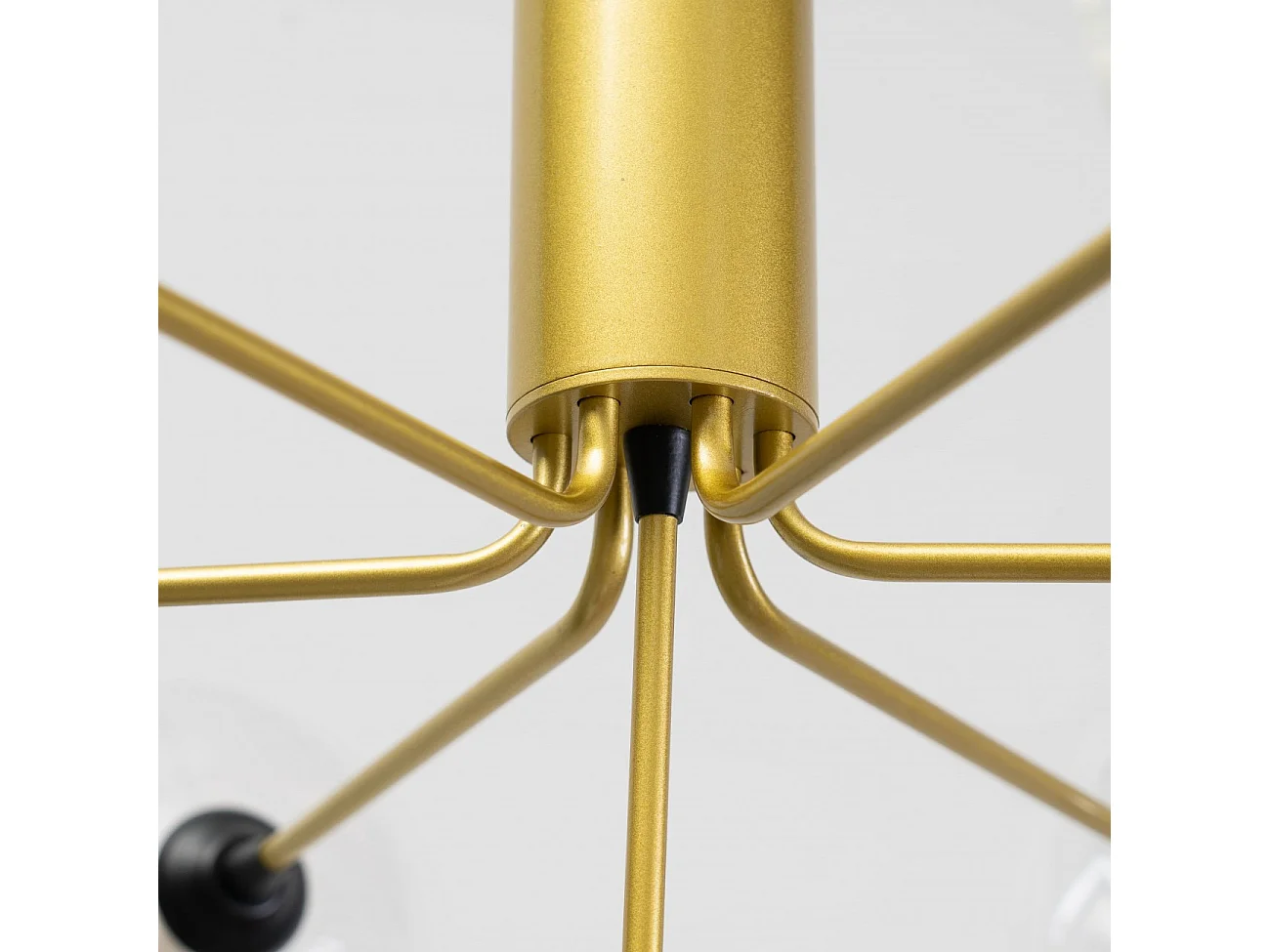 Suspension ultra design dorée à 7 sphères en verre  - Erell