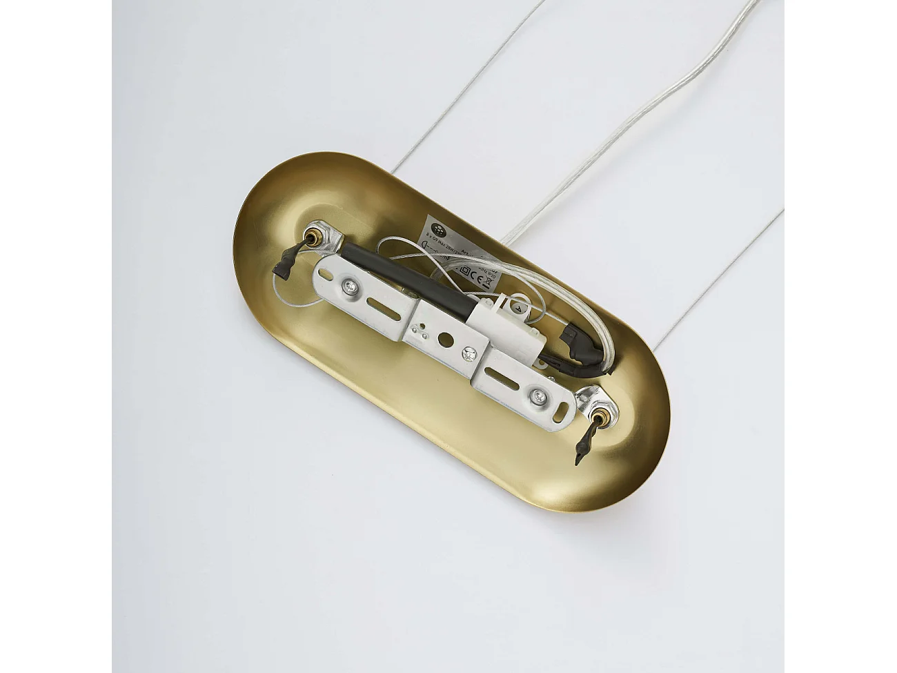 Lustre doré en cristal pampilles transparentes - Ariella