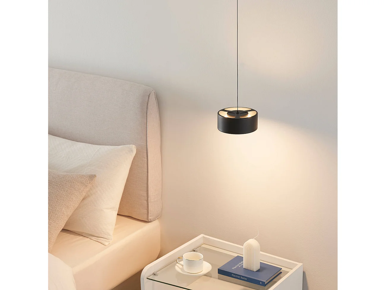 Suspension spot noir hauteur ajustable LED - Prins