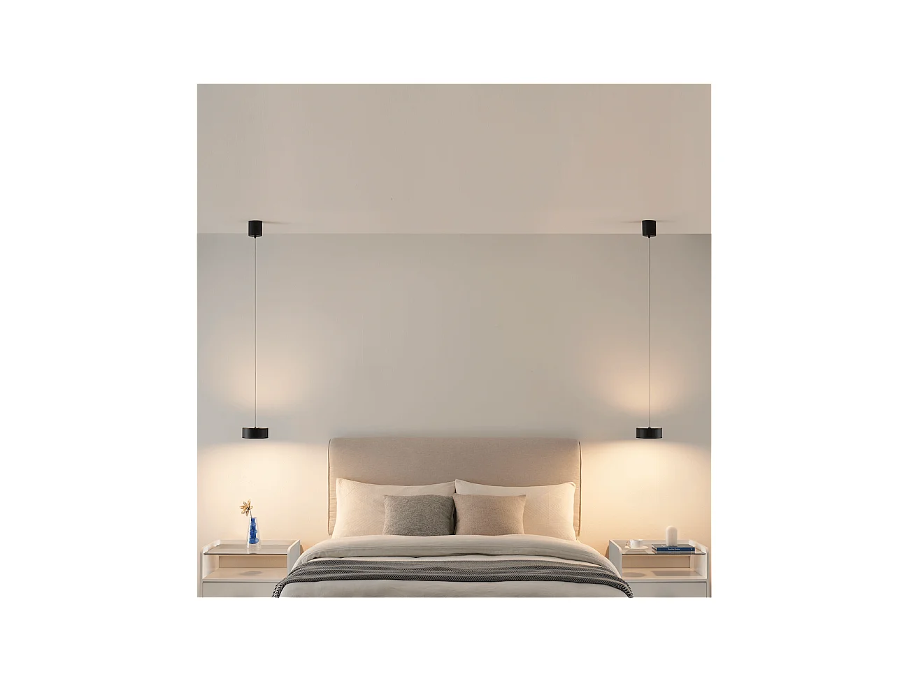 Suspension spot noir hauteur ajustable LED - Prins