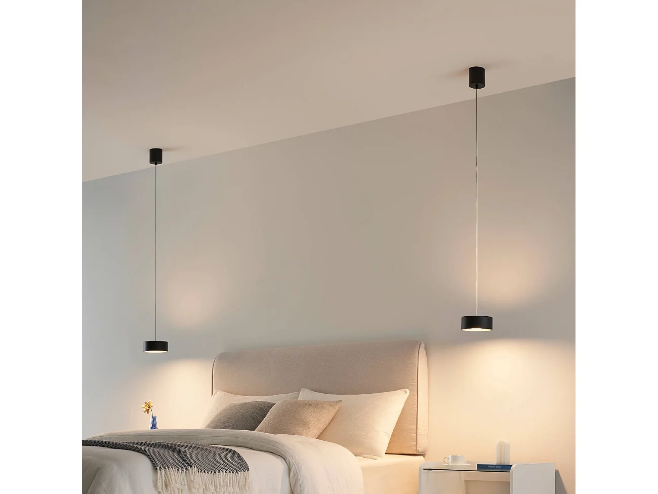 Suspension spot noir hauteur ajustable LED - Prins