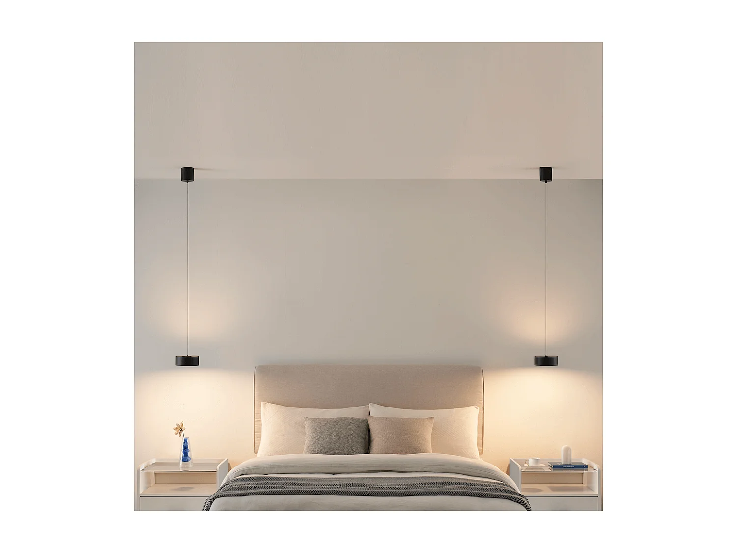 Suspension spot noir hauteur ajustable LED - Prins