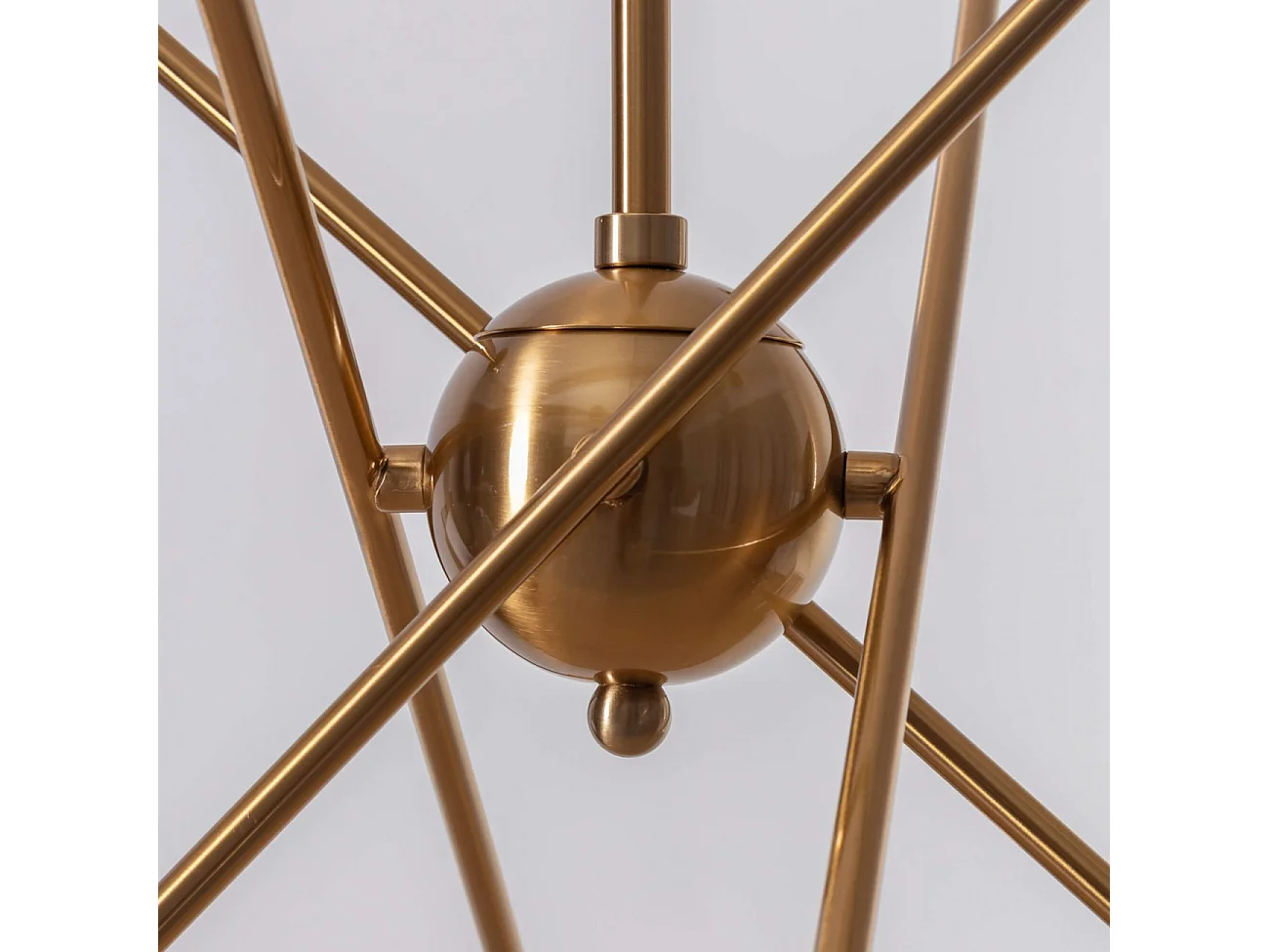 Suspension au fini laiton quatre tiges métalliques - Sagitta