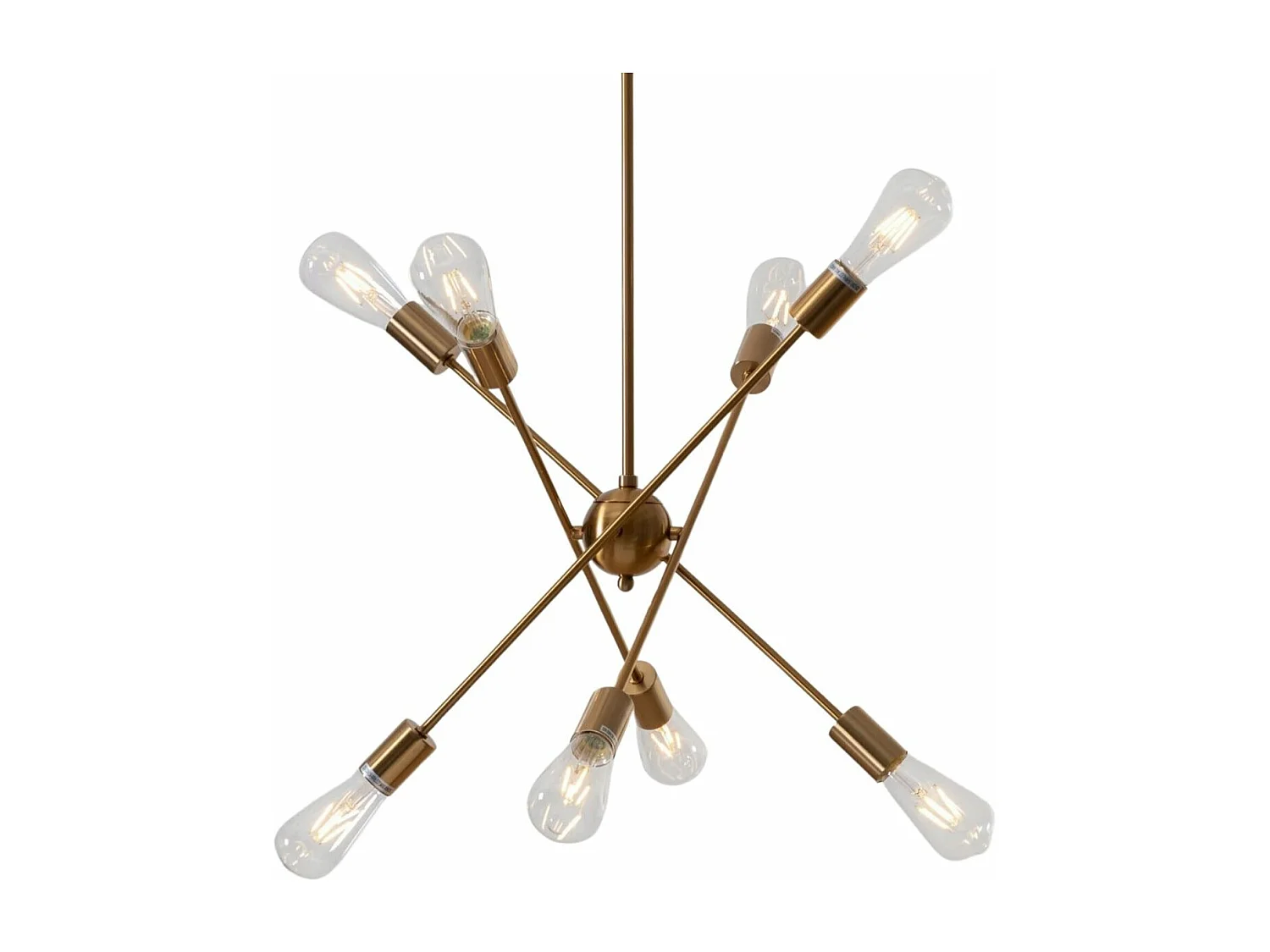 Suspension au fini laiton quatre tiges métalliques - Sagitta