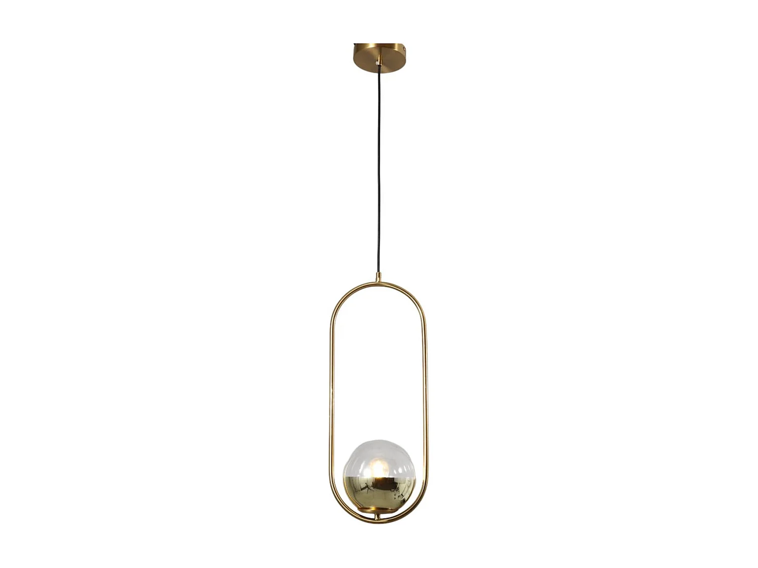 Suspension dorée brillant ultra décorative en verre - Nuccia