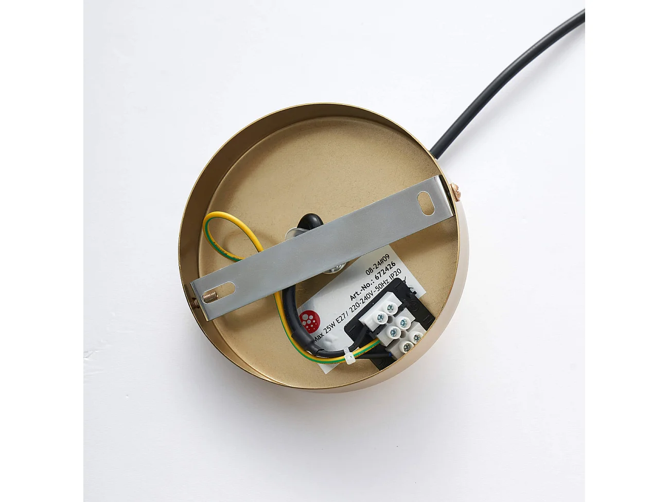 Suspension dorée brillant ultra décorative en verre - Nuccia