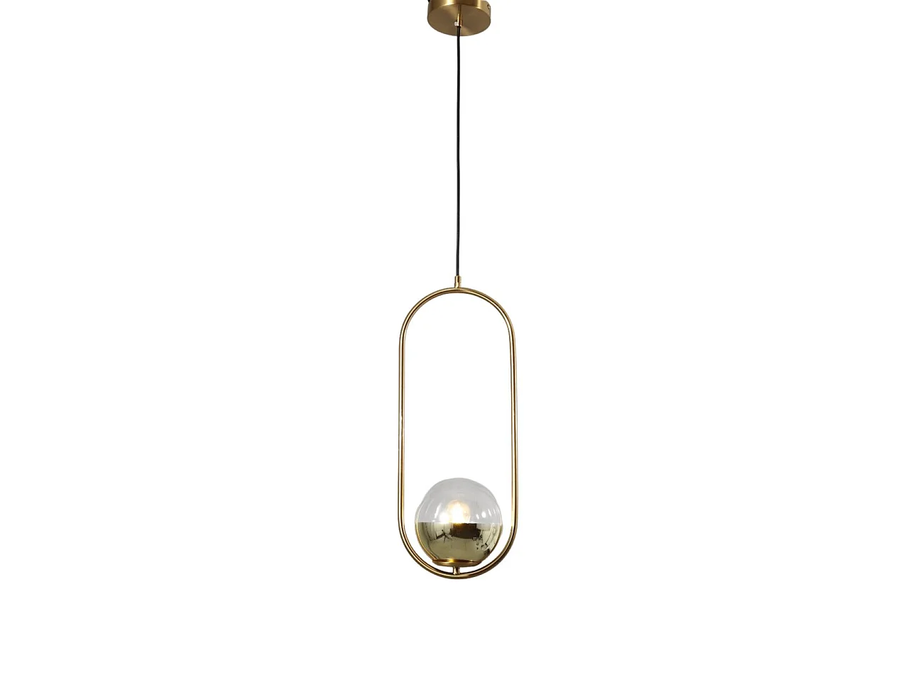 Suspension dorée brillant ultra décorative en verre - Nuccia