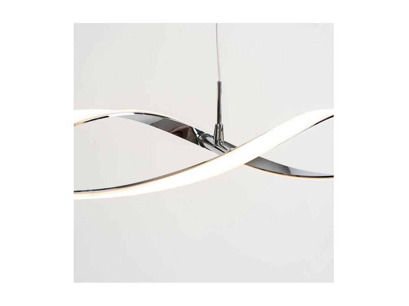 Suspension LED double barres ondulées 110 cm - Galba