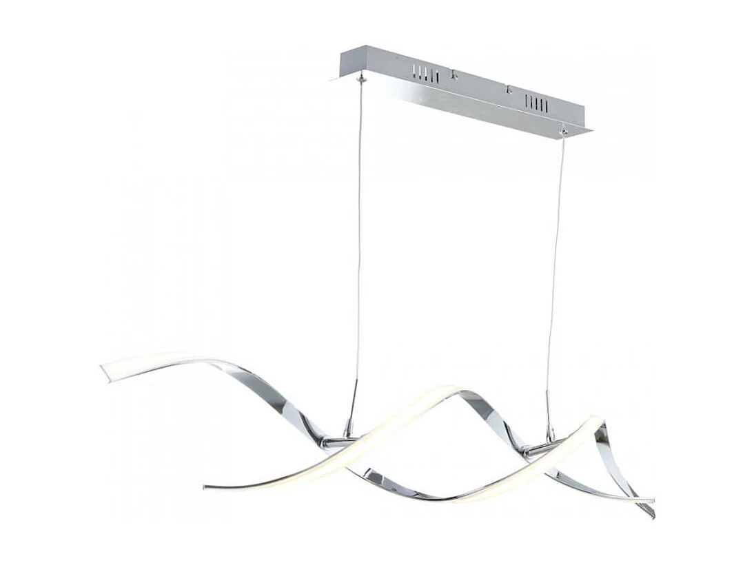 Suspension LED double barres ondulées 110 cm - Galba