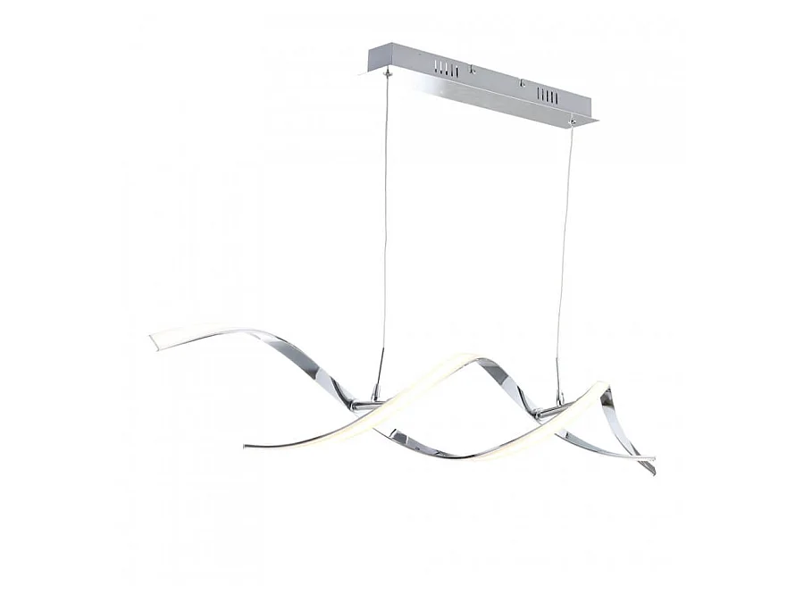 Suspension LED double barres ondulées 110 cm - Galba