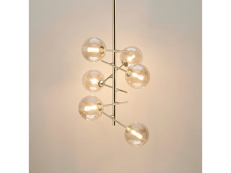 Suspension design multi sphères ambrées - Onolia