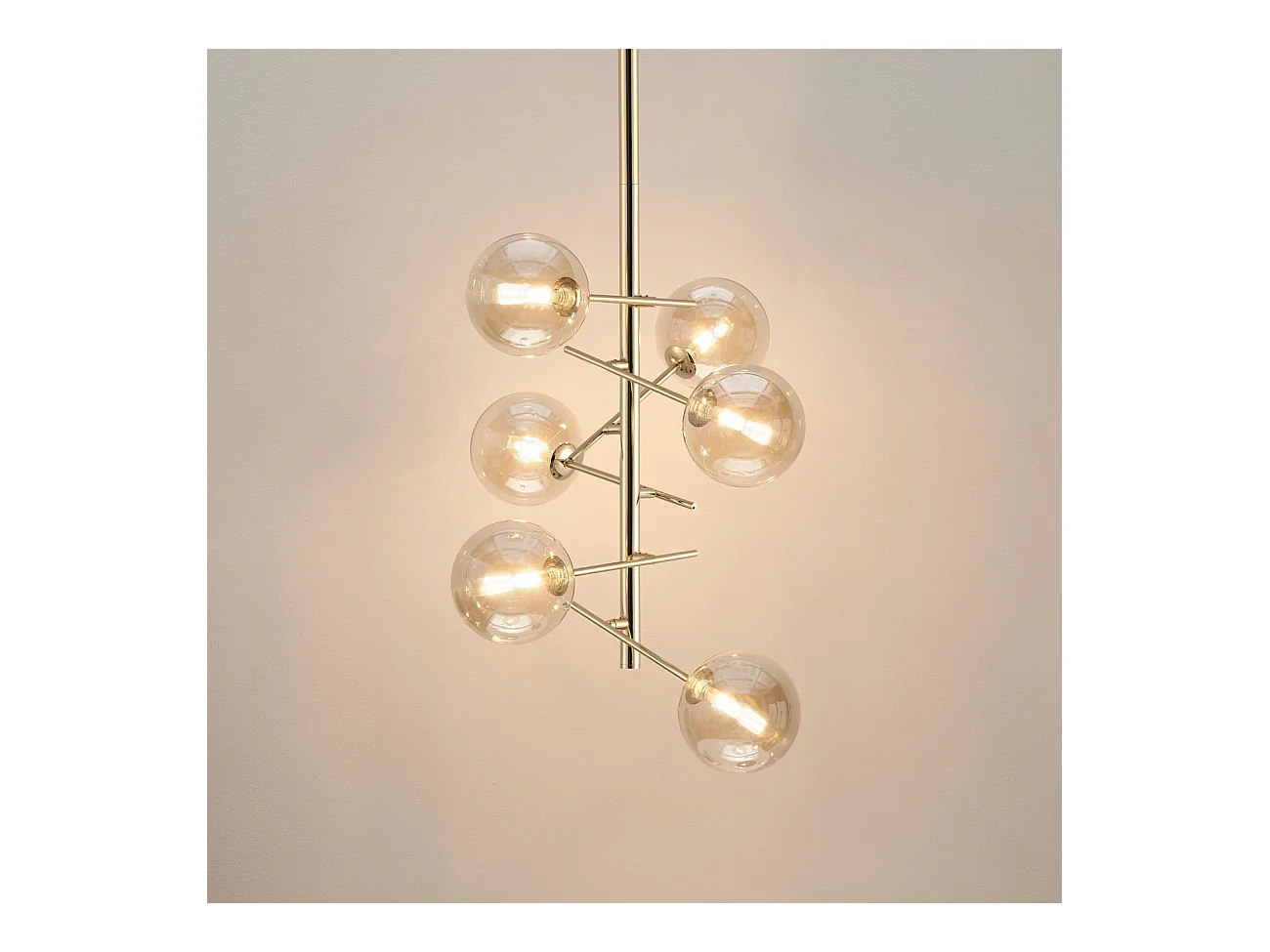 Suspension design multi sphères ambrées - Onolia