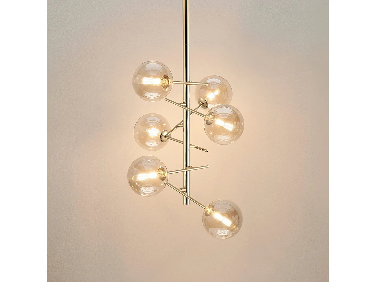 Suspension design multi sphères ambrées - Onolia