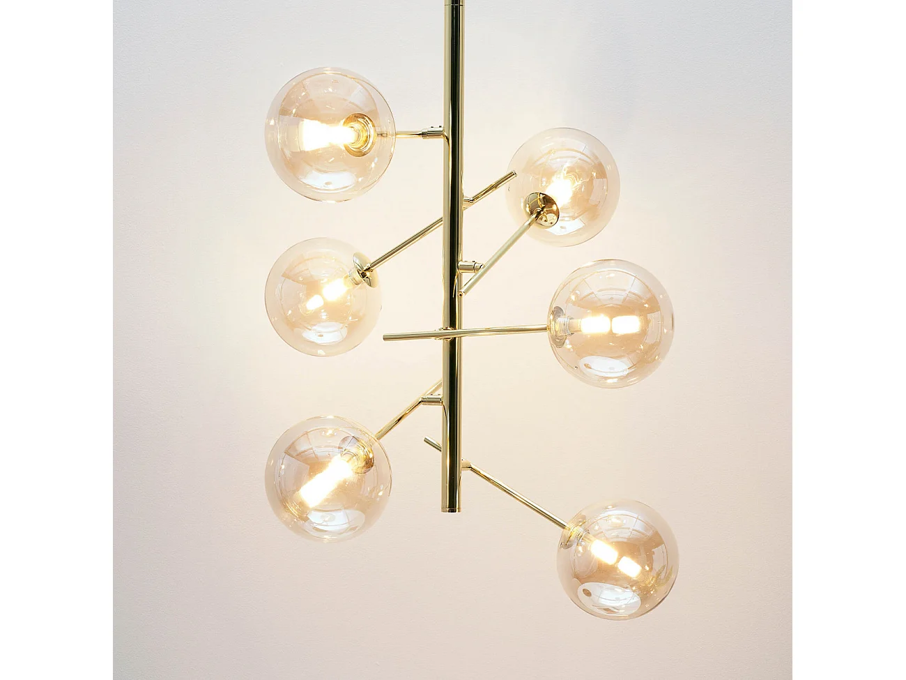 Suspension design multi sphères ambrées - Onolia