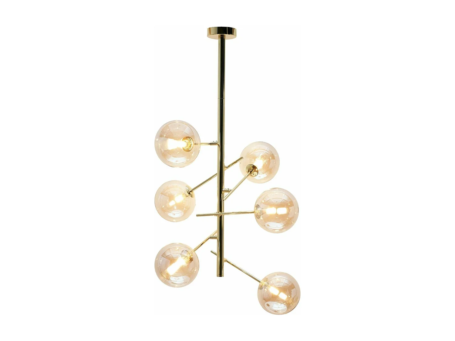 Suspension design multi sphères ambrées - Onolia