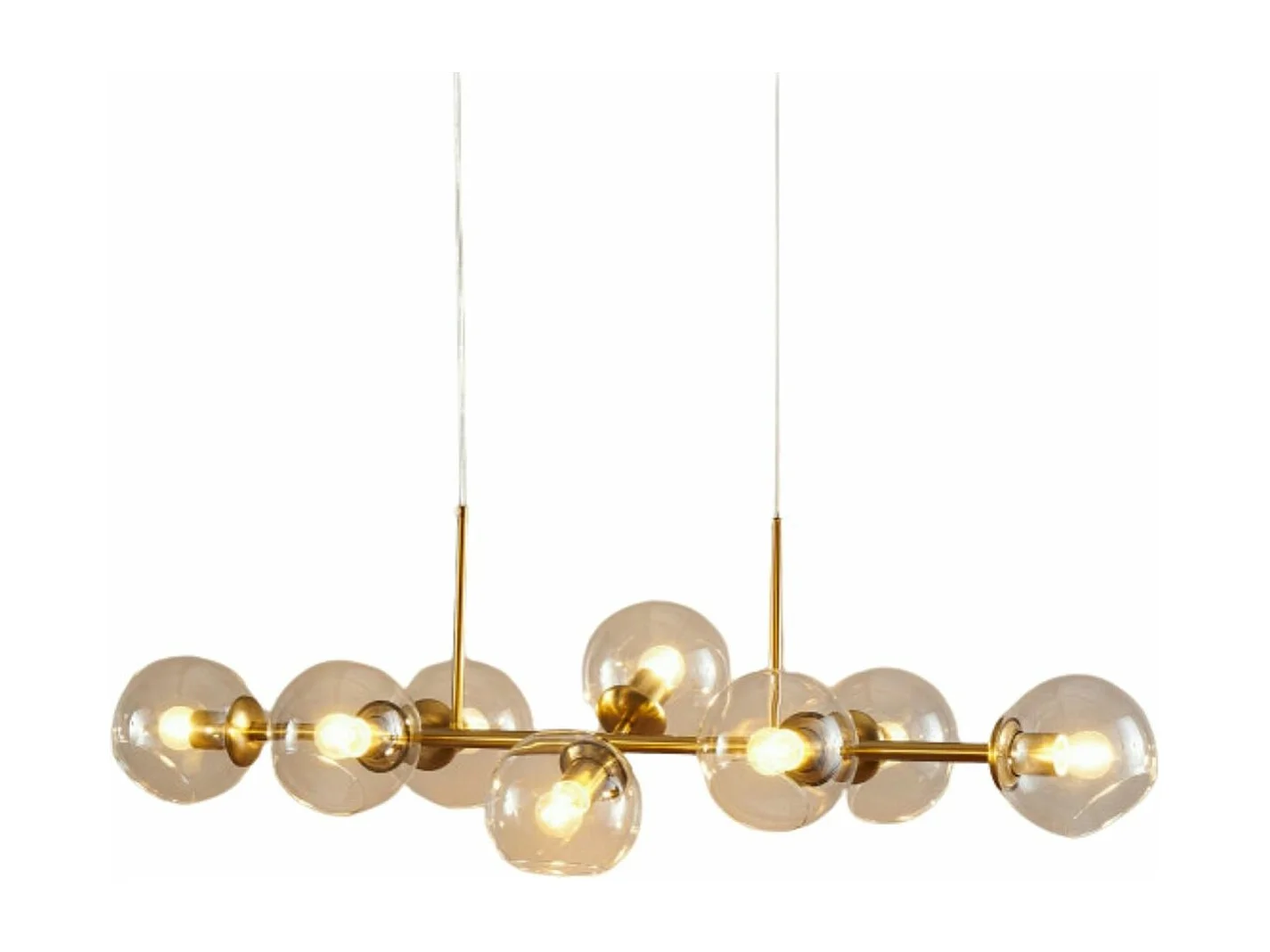 Grande suspension moderne 8 boules en verre - Carlotta