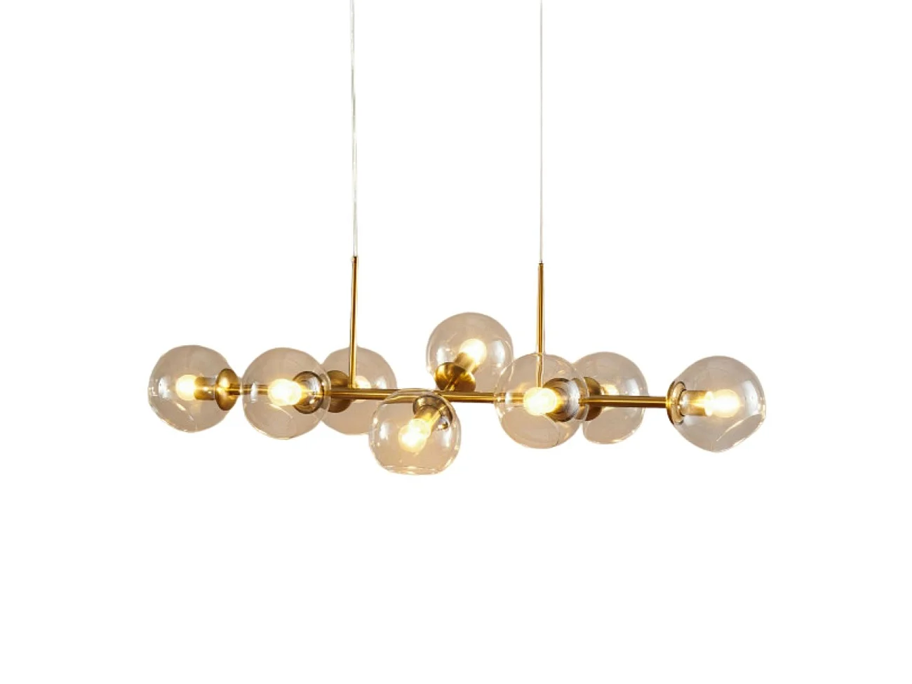 Grande suspension moderne 8 boules en verre - Carlotta