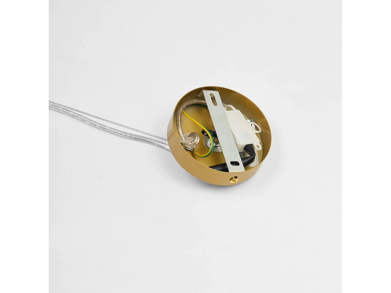 Grand lustre baroque doré 8 bras verre transparent - Cerenova