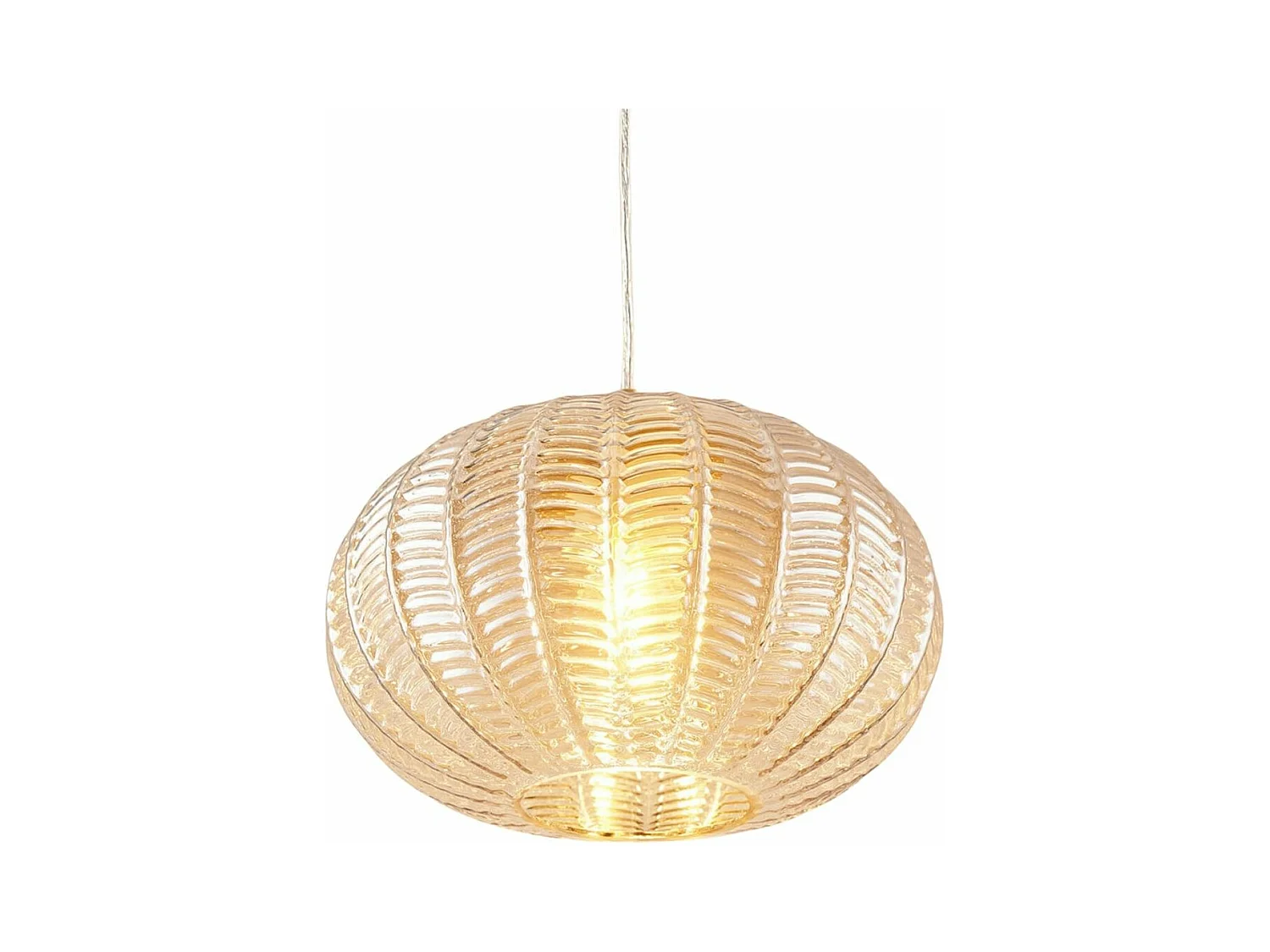 Suspension au verre ambré motifs décoratifs - Melizzo