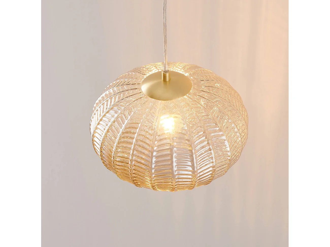 Suspension au verre ambré motifs décoratifs - Melizzo