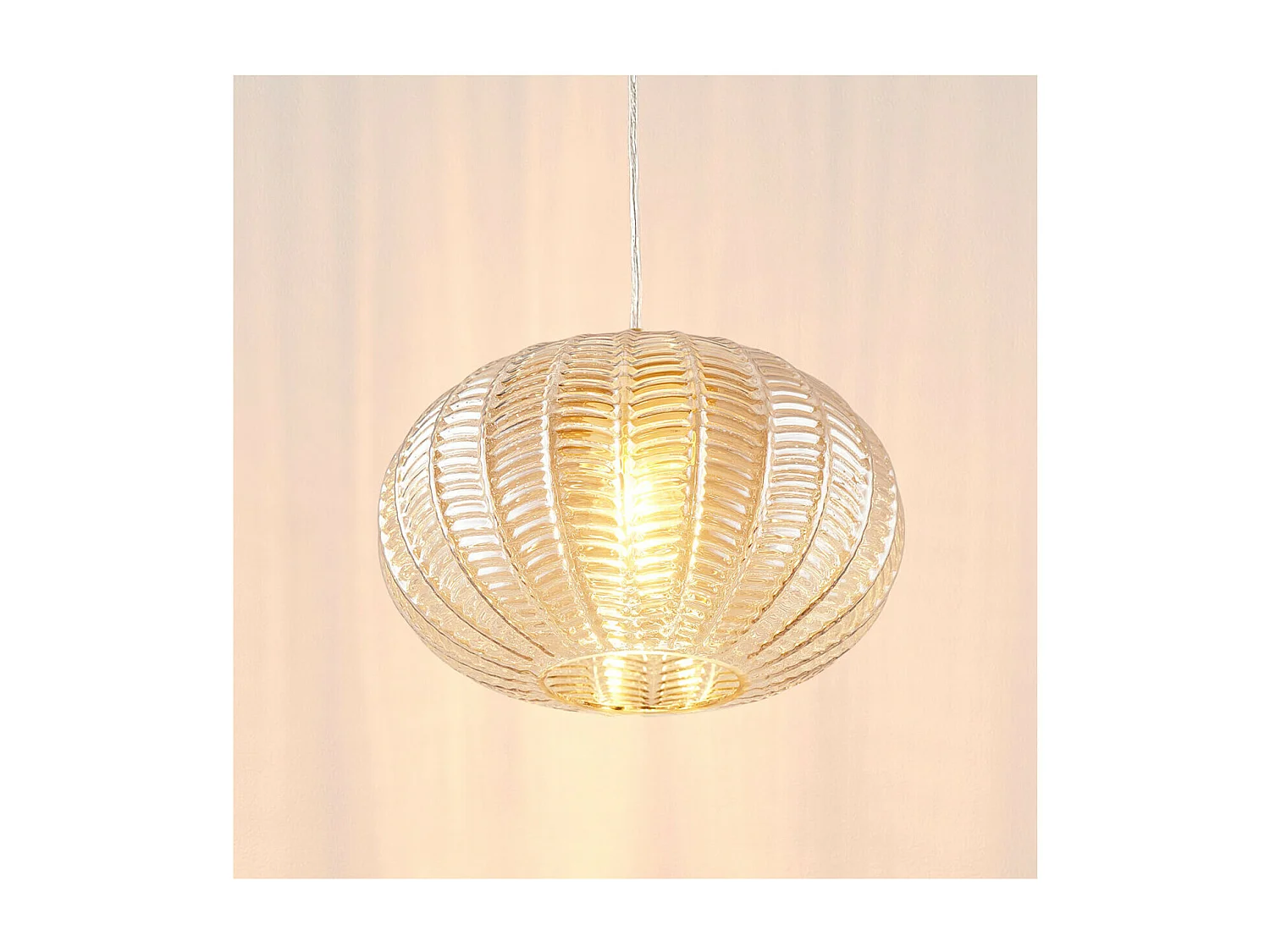 Suspension au verre ambré motifs décoratifs - Melizzo