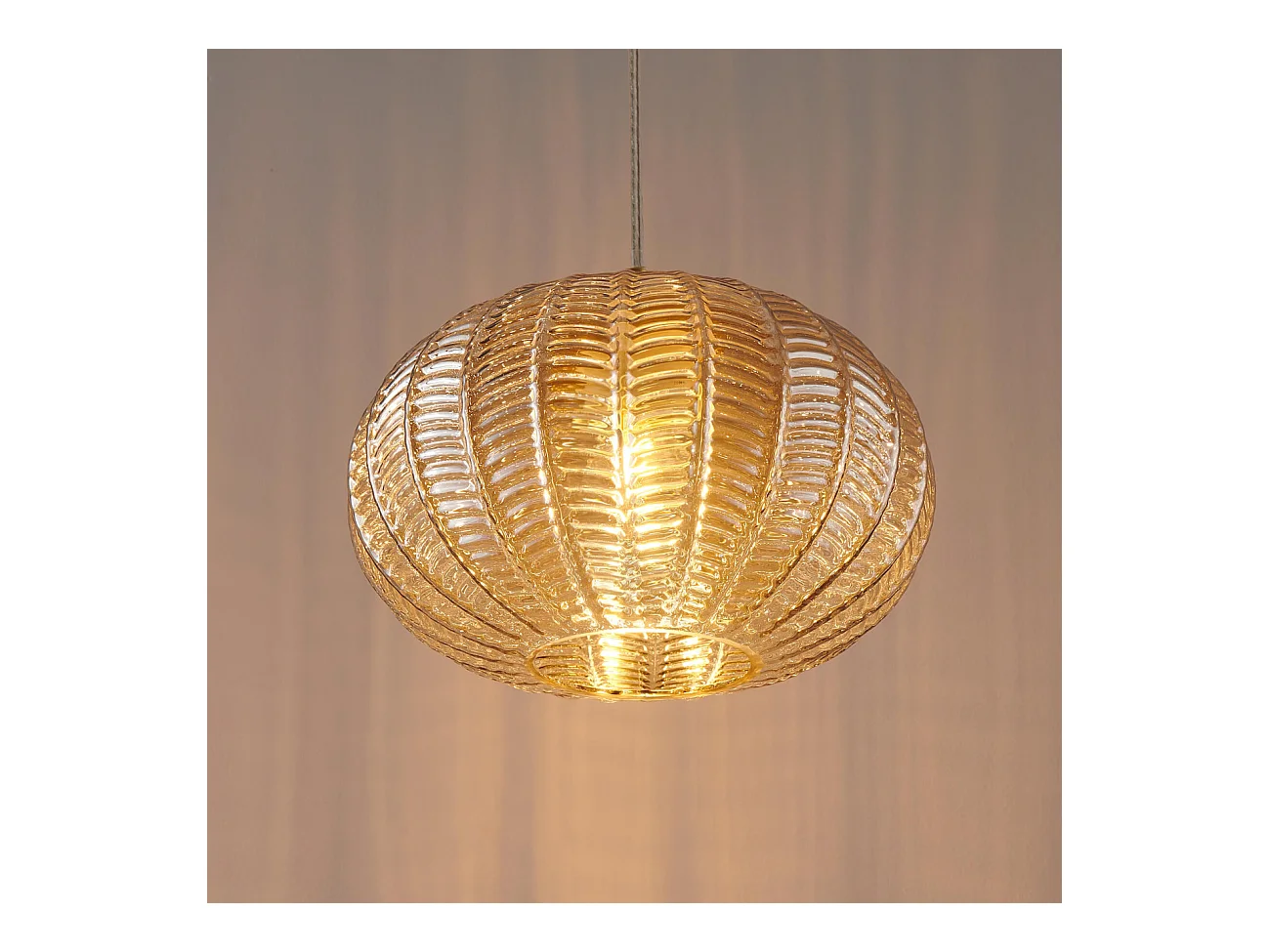 Suspension au verre ambré motifs décoratifs - Melizzo
