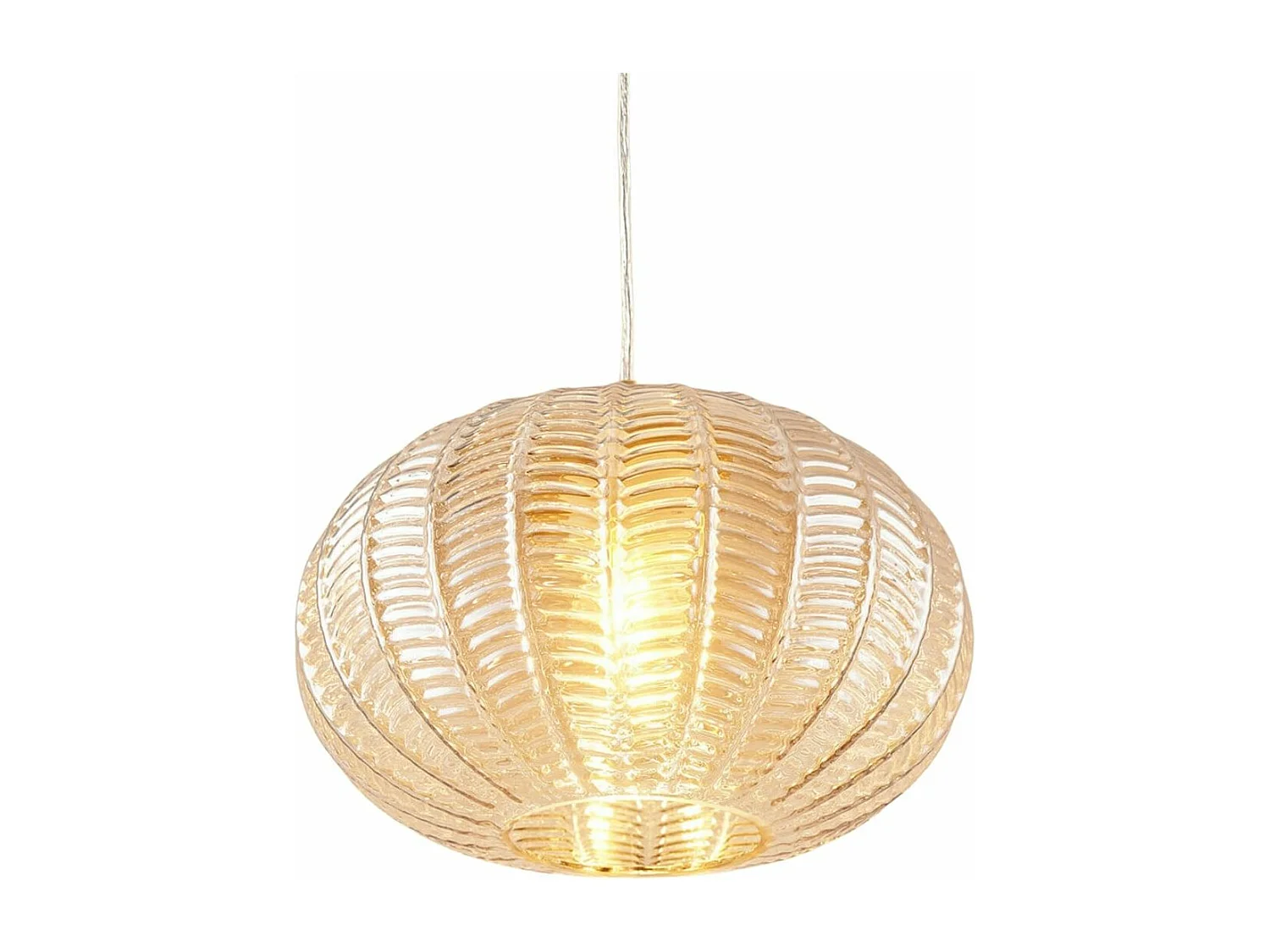 Suspension au verre ambré motifs décoratifs - Melizzo