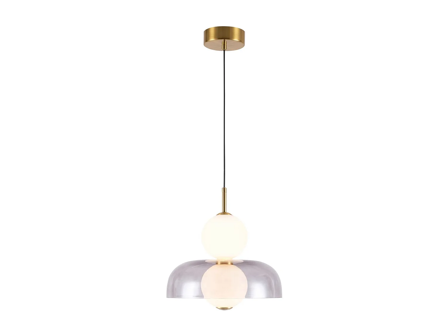 Suspension cloche ouverte en verre LED intégrée 30 cm - Santo