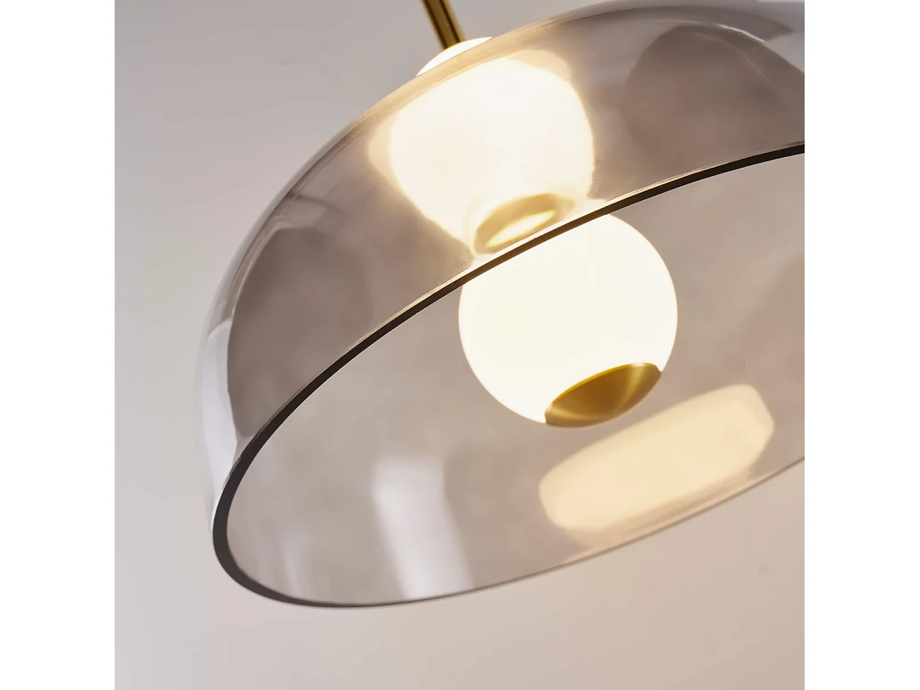 Suspension cloche ouverte en verre LED intégrée 30 cm - Santo