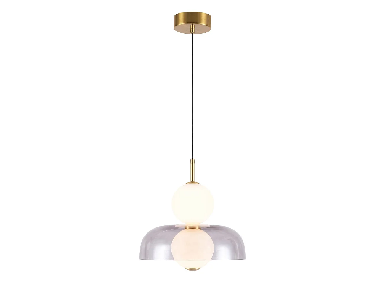Suspension cloche ouverte en verre LED intégrée 30 cm - Santo