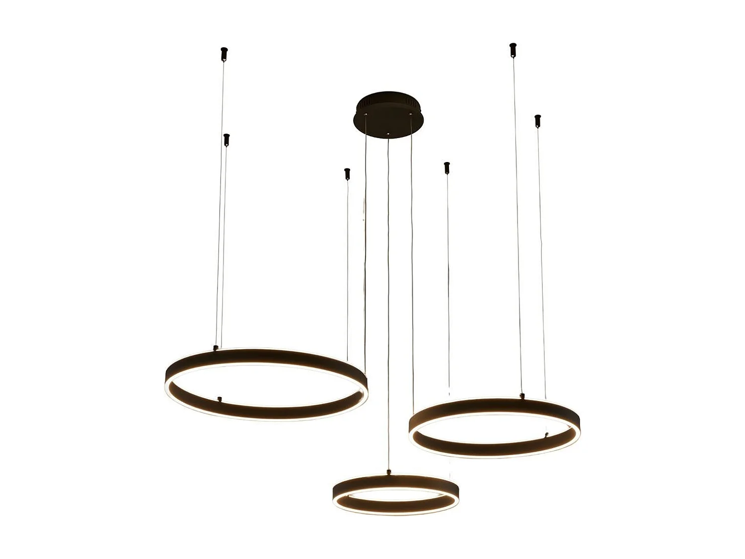 Grand lustre LED dimmable cercles lumineux - Blisko