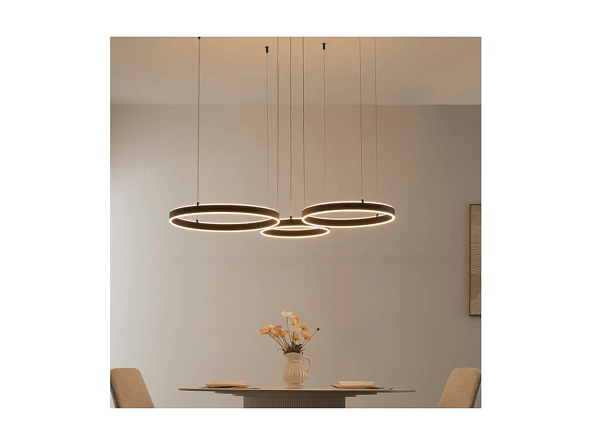 Grand lustre LED dimmable cercles lumineux - Blisko