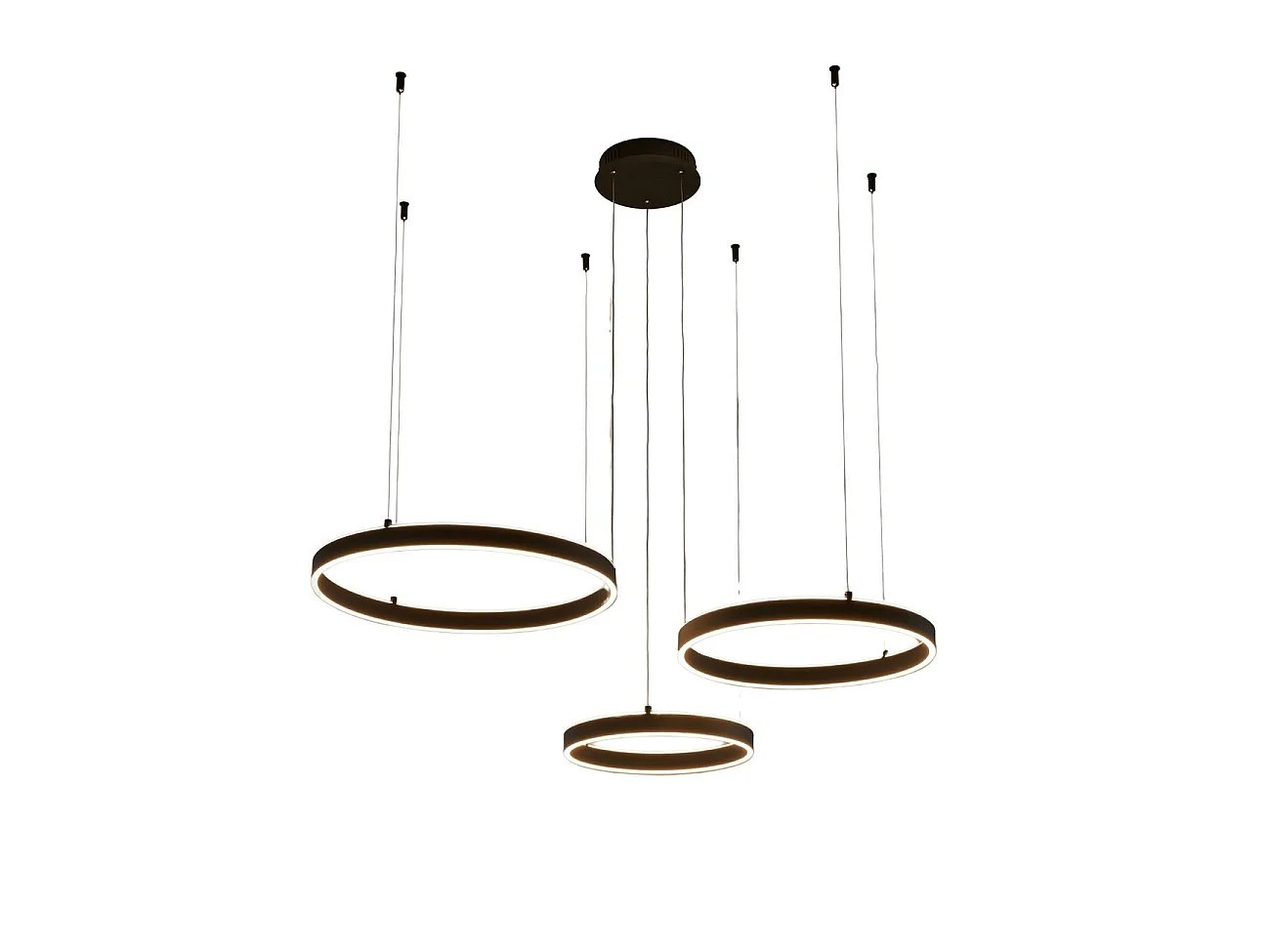 Grand lustre LED dimmable cercles lumineux - Blisko
