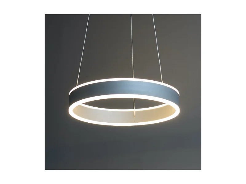 Suspension laiton à 4 sphères en verre blanc - Giovanna