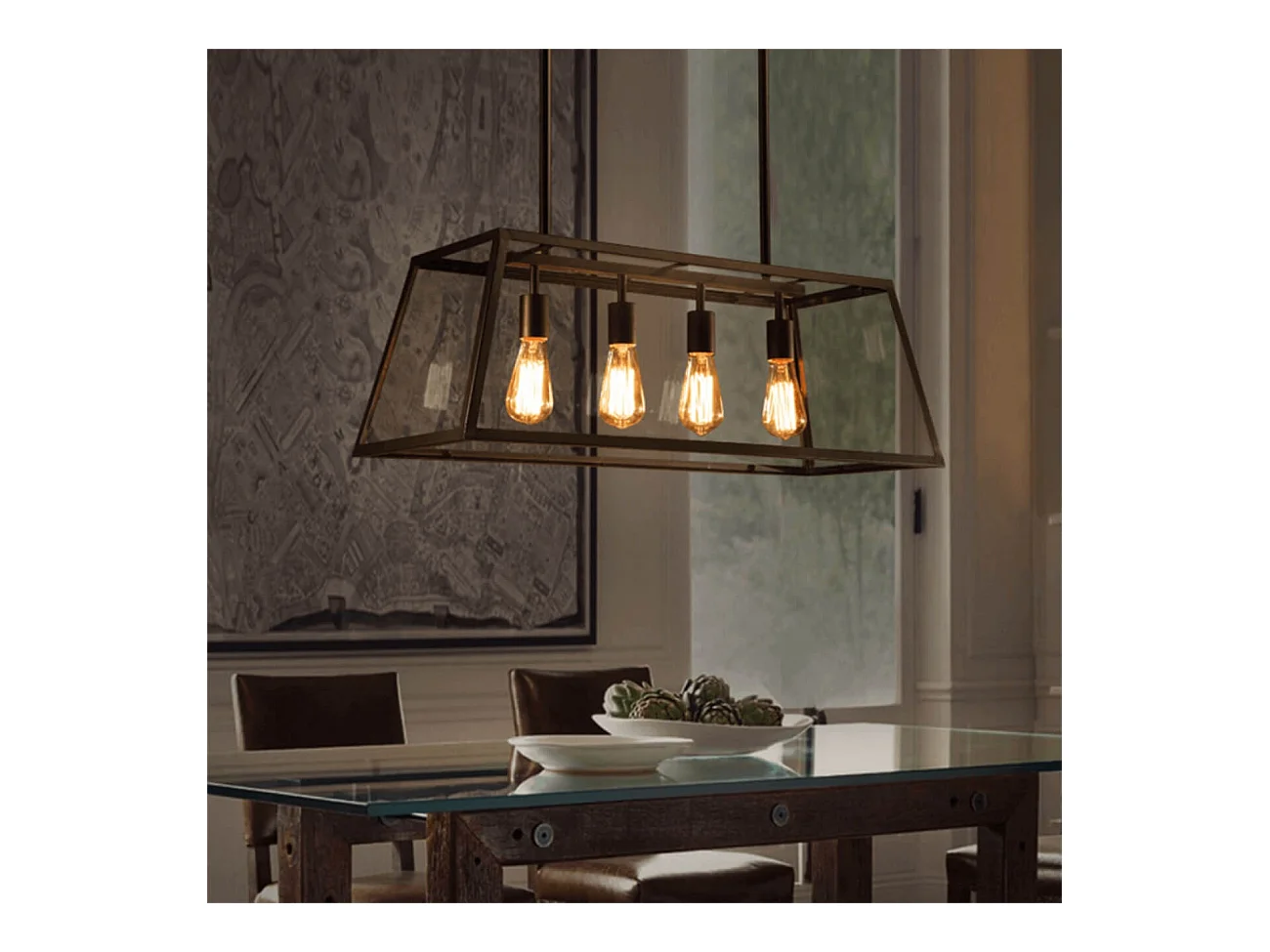 Grande suspension serre à semis 4 lumières - Fresy