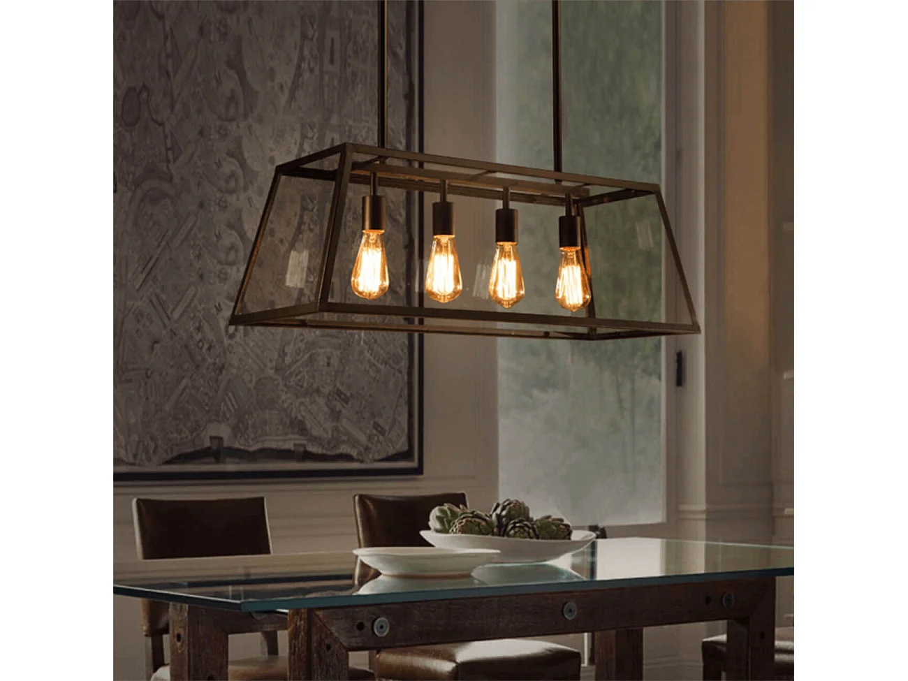 Grande suspension serre à semis 4 lumières - Fresy