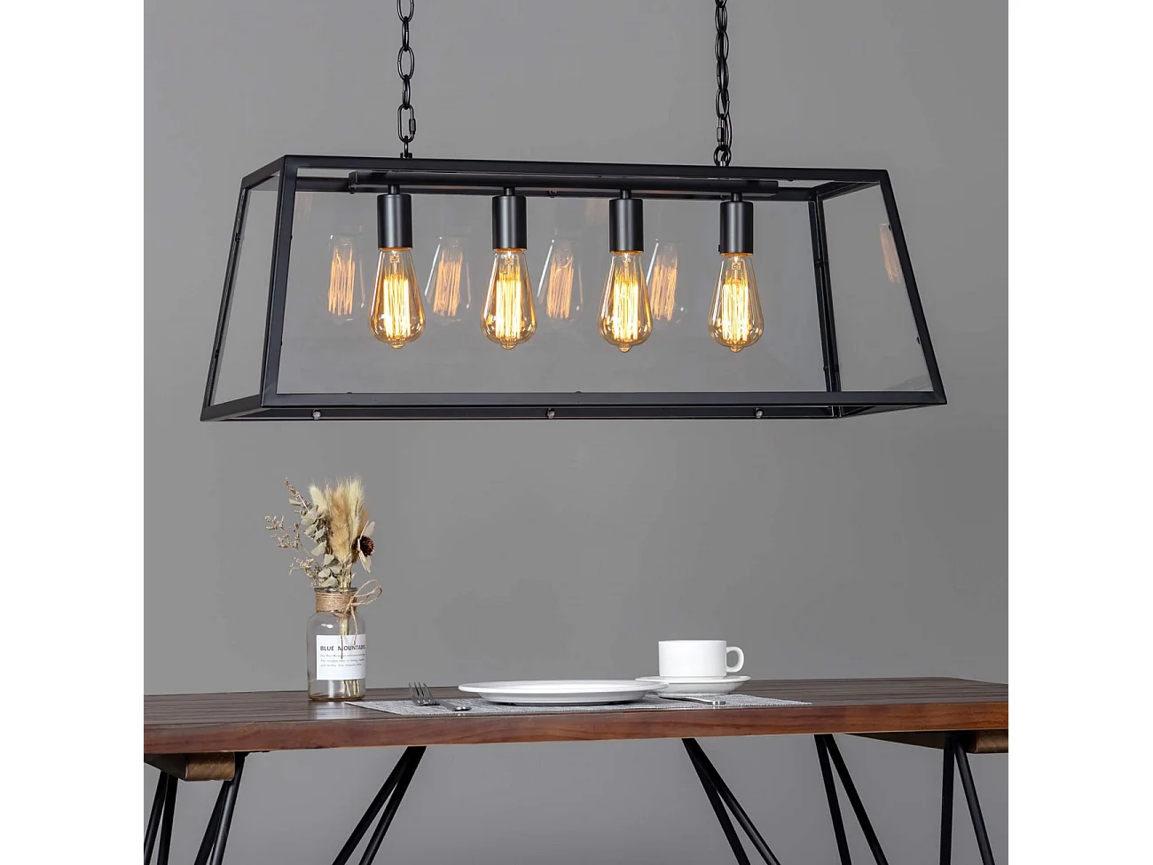 Grande suspension serre à semis 4 lumières - Fresy