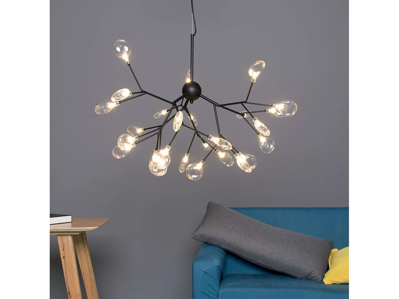 Suspension branchage métallique noir - Arsinoe